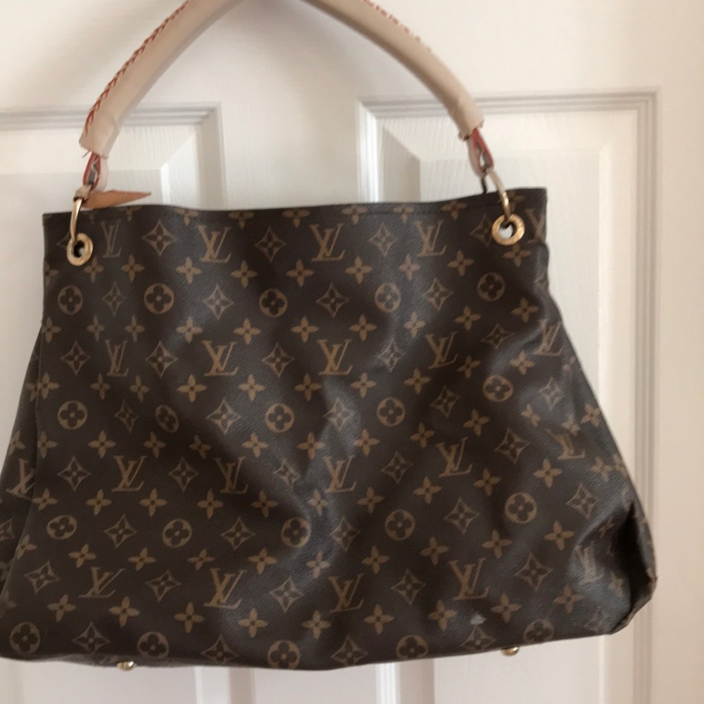 Brown and gold artsy like bag